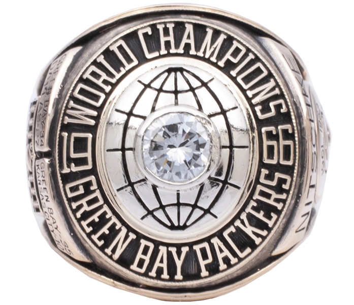 Ray Nitschkes 1966 Green Bay Packers Super Bowl I World Champions 14K Gold Ring - The Most Historically Significant Super Bowl Ring Ever Offered!