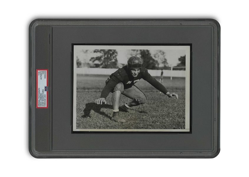 1935 Vince Lombardi Fordham University Original Photograph (One of his Earliest & Only Images as College Player!) - PSA/DNA Type 1