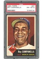 1953 Topps #27 Roy Campanella - PSA NM-MT 8