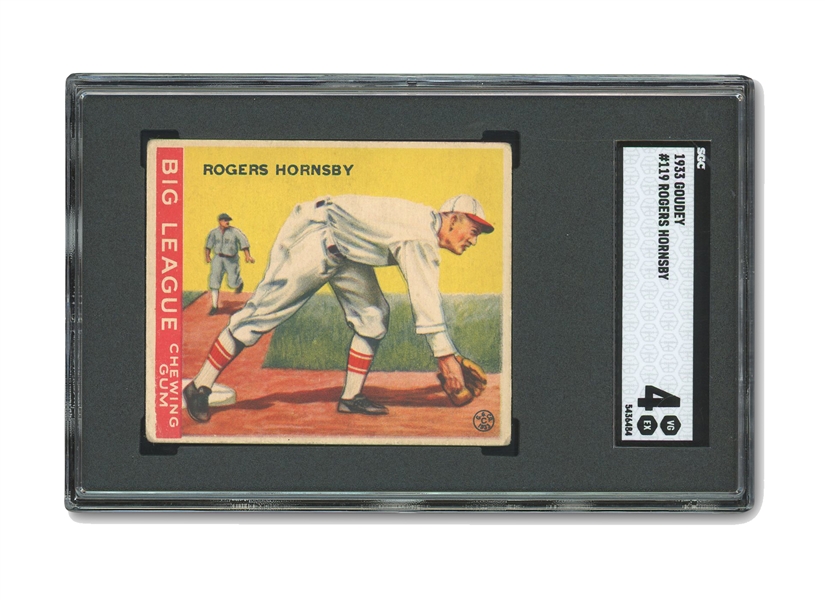 1933 Goudey #119 Rogers Hornsby- SGC VG/EX 4