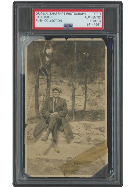Rare C. 1910s Babe Ruth Original Snapshot Photograph (Babe Ruth Collection) - PSA/DNA Type 1