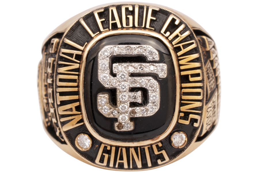2002 San Francisco Giants National League Champions 14K Gold Staff Ring with Original Presentation Box