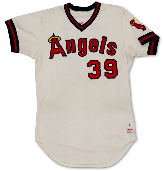 1981 Mike Witt California Angels (Rookie Season) Game Worn Home Jersey