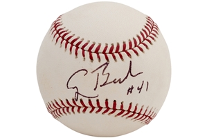 George H.W. Bush Single Signed & "#41" Inscribed OML (Selig) Baseball - PSA/DNA LOA