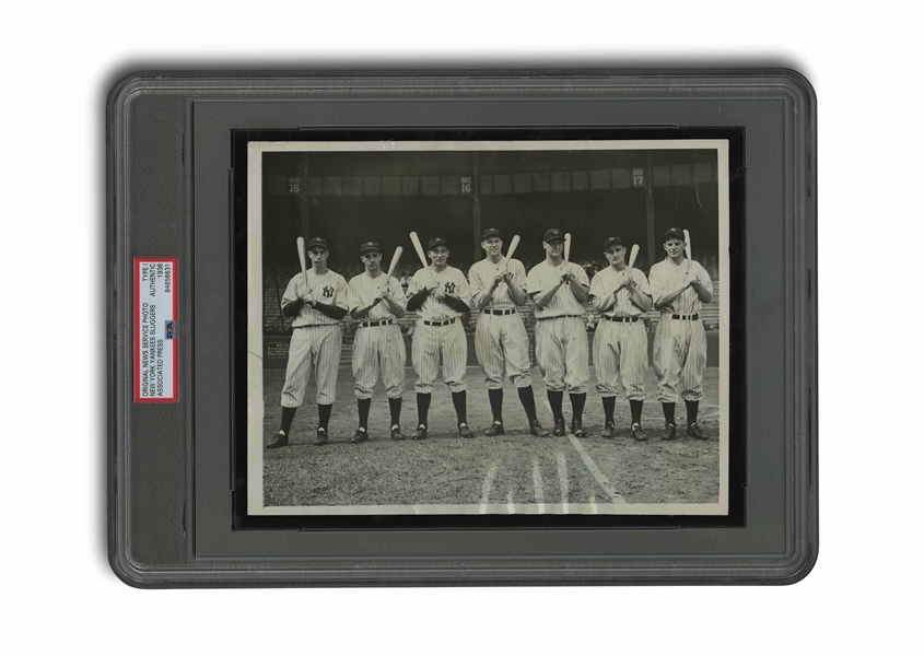 1936 New York Yankees Firing Squad Original AP Photograph - PSA/DNA Type 1