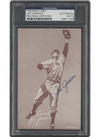 1939-46 Exhibits Salutation #21B Joe Gordon Signed Rookie - PSA/DNA Authentic
