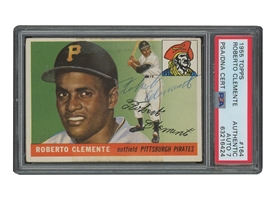 1955 Topps #164 Roberto Clemente Signed Rookie – PSA Authentic, PSA/DNA 7 Auto. (Only Six Graded Higher)