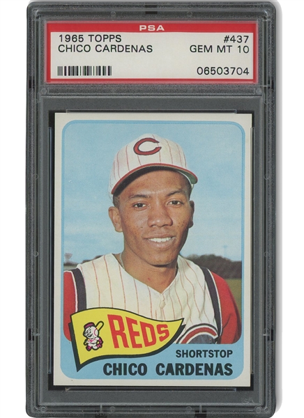 1965 Topps #437 Chico Cardenas - PSA Gem Mint 10 (Stands Alone as Highest Graded!)