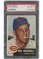 1953 Topps #105 Joe Nuxhall - PSA NM-MT 8 - Only Two Higher