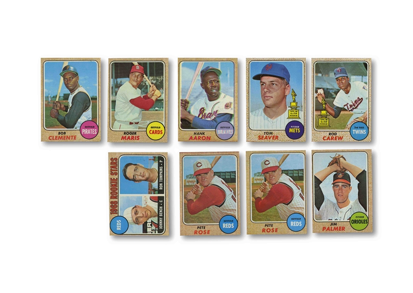 1968 Topps Baseball Partial Set (450/598) Plus 486 Duplicates (936 Total Cards) - Two SGC Graded