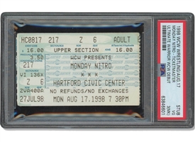 8/17/1998 Ultimate Warrior WCW Debut Ticket Stub (Only Example Ever Graded!) - PSA VG 3 (MK)