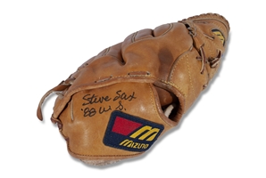 Steve Saxs 1988 L.A. Dodgers World Series Game Used, Signed & Inscribed Fielders Glove (Used Entire Championship Season!) – Sax Collection, PSA/DNA LOA