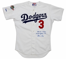 Steve Saxs 1988 Los Angeles Dodgers World Series Game Worn, Signed & Inscribed Home Jersey (On Deck When Gibson Hit Legendary Homer Off Eck!) – Sax Collection, PSA/DNA LOA