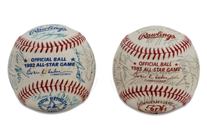 Steve Saxs 1982 & 1983 National League All-Star Team Signed Official ASG Baseballs (Each w/ 29 Autos.) – Sax Collection, PSA/DNA LOAs