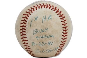 Steve Saxs Signed 8/23/1981 First Career Home Run Baseball (Dodgers @ Cards) Off Bob Shirley at Busch Stadium – Sax Collection, PSA/DNA COA