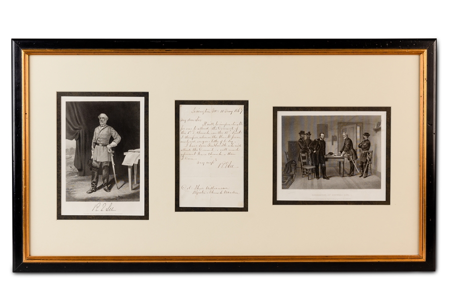 1867 Robert E. Lee Handritten & Signed Letter with Exhibit Photo in Framed Display – Sax Collection, PSA/DNA LOA