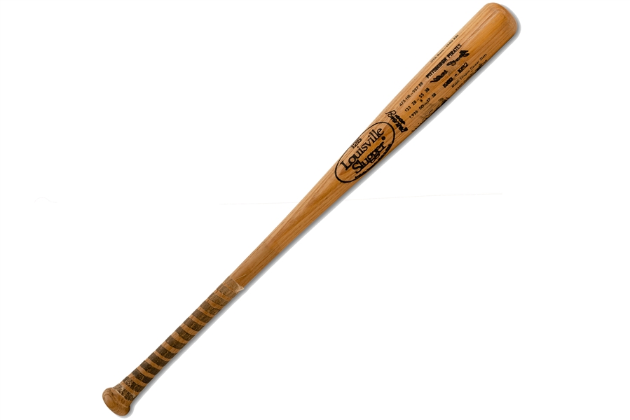 Unique 1982-83 Willie Stargell Signed Louisville Slugger K44 Model Stat Bat with Heavy Use by "Pops" - PSA/DNA Taube LOA, PSA/DNA COA