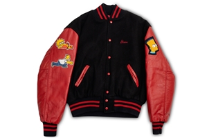 Steve Saxs "The Simpsons" Custom-Designed Letterman Jacket Gifted to Steve for his Role in 1992 Episode "Homer at the Bat" – Sax Collection