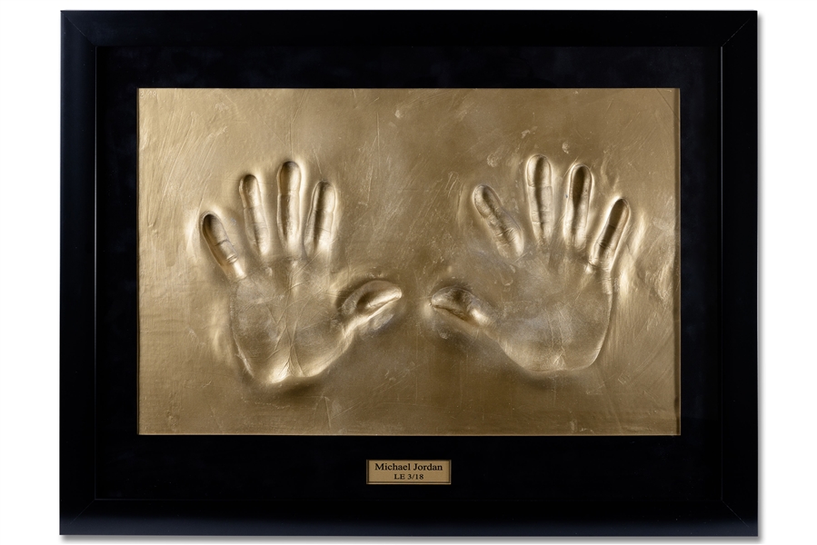 2006 Michael Jordan Framed Handprint Mold Limited Edition 3/18) From Champs-Elysées Paris Nike Store Tour – Artist LOA