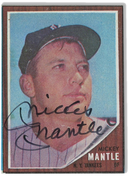 1982 Topps K-Mart 20th Anniversary MVP Series #1 Mickey Mantle Autographed - PSA/DNA Authentic