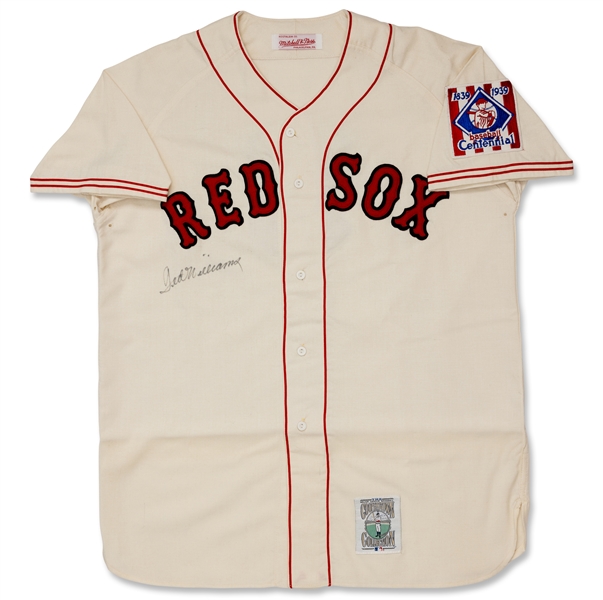 Ted Williams Autographed Boston Red Sox Mitchell & Ness 1939 Centennial Throwback Jersey - PSA/DNA LOA