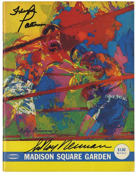 September 20, 1972 Muhammad Ali vs. Floyd Patterson Original Fight Program Signed by Floyd Patterson & LeRoy Neiman - PSA/DNA LOA
