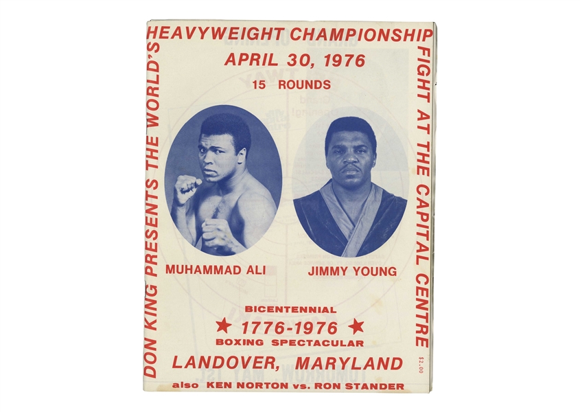 April 30, 1976 Muhammad Ali vs. Jimmy Young Original Fight Program