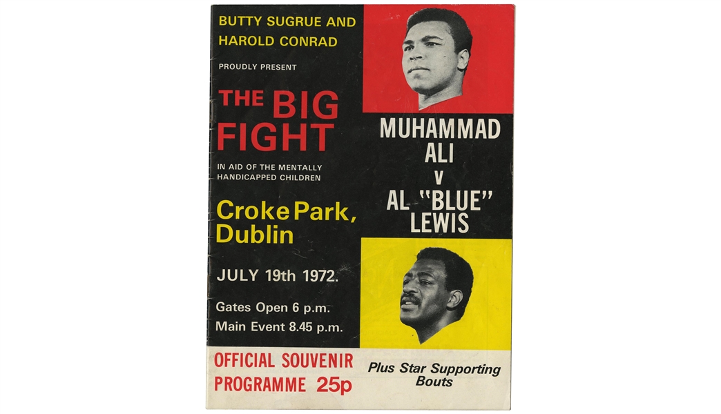July 19, 1972 Muhammad Ali vs. Al Blue Lewis Original Fight Program