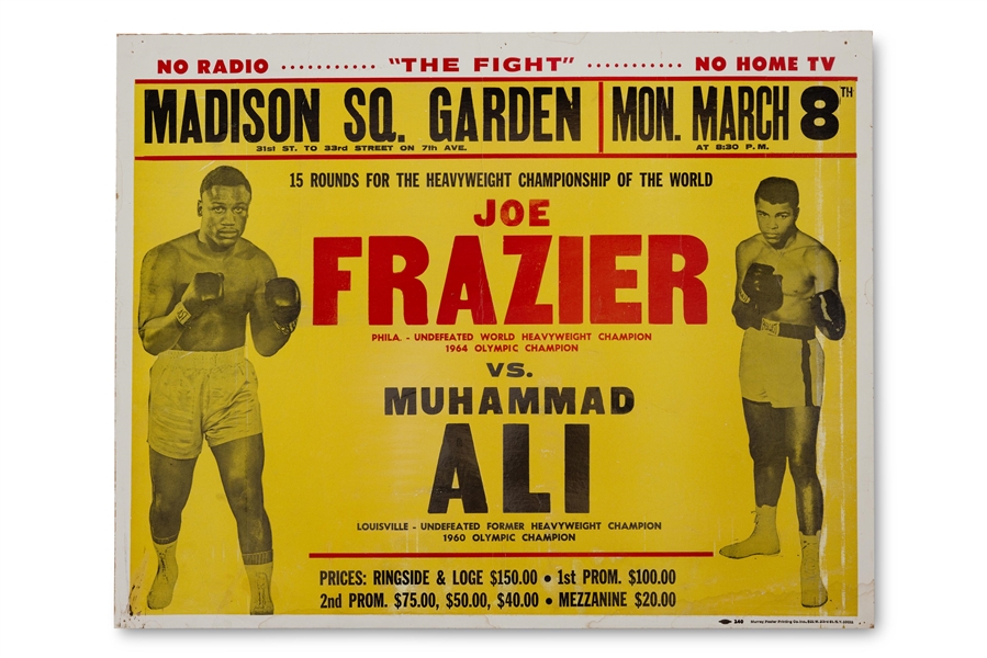 March 8, 1971 Muhammad Ali vs. Joe Frazier I On-Site Original Fight Poster