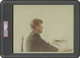 1963 Important and Historic John F. Kennedy Original Photograph by Cecil Stoughton - Last Known Solo Image Taken One Day Before His Assassination! - PSA/DNA Type 1