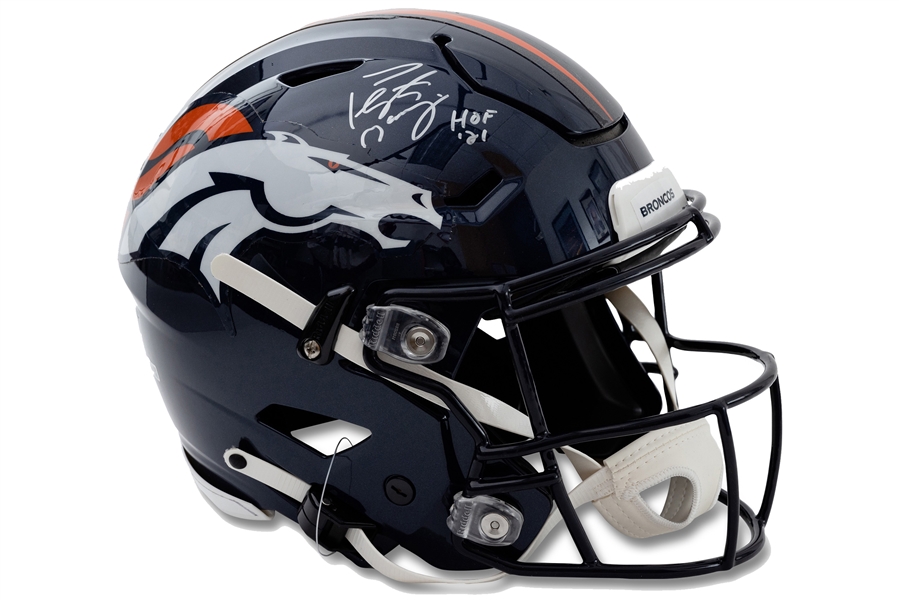 Peyton Manning Signed & Inscribed ("HOF 21") Denver Broncos Riddell Pro-Line Helmet – Fanatics Auth.
