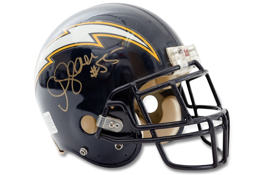 C. 1999-2002 San Diego Chargers Riddell Pro Model Used Helmet Double-Signed & Inscribed by Junior Seau – PSA/DNA LOA