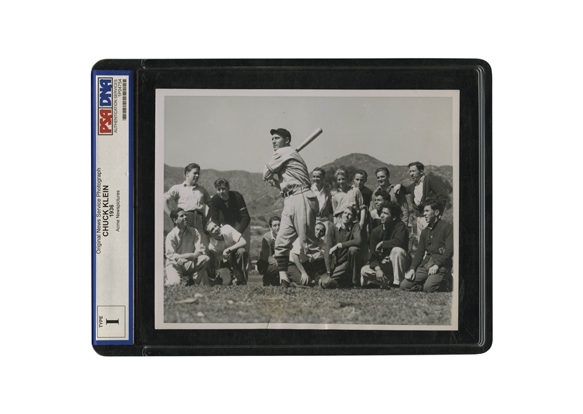 1936 Chuck Klein Chicago Cubs Original Photograph – PSA/DNA Type 1