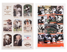 San Francisco Giants Hall of Famers & All-Time Greats Pair of Multi-Signed 13x19" Posters incl. Mays, McCovey, Cepeda, Marichal, Perry, Bonds & More - PSA/DNA LOAs