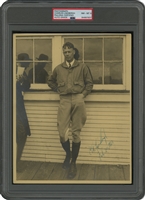 1928 Charles Lindbergh Signed & Inscribed Original Photograph (Possibly Type 1) – PSA/DNA 8 Auto.