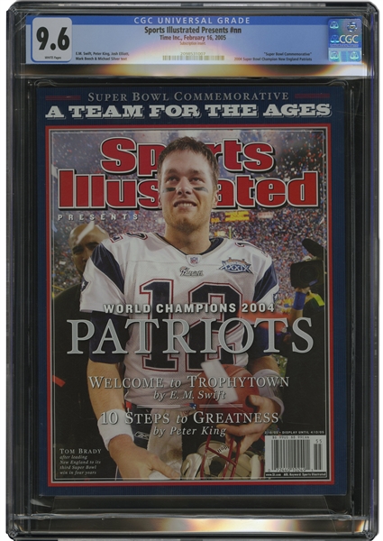 2/16/2005 Sports Illustrated Tom Brady "A Team for the Ages" Super Bowl XXXIX Champions Commemorative Issue – CGC 9.6 (Highest Graded!)