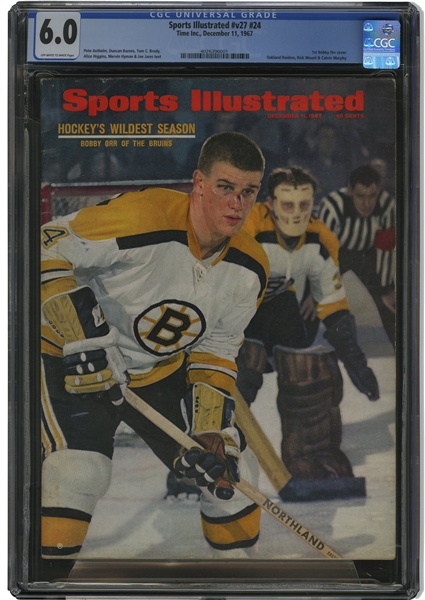 12/11/1967 Sports Illustrated Bobby Orr First Magazine Cover ("Hockeys Wildest Season") – CGC 6.0