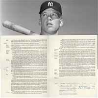 1955 Mickey Mantles Signed & Executed New York Yankees Uniform Players Contract - Mantle Family LOA, PSA/DNA LOA