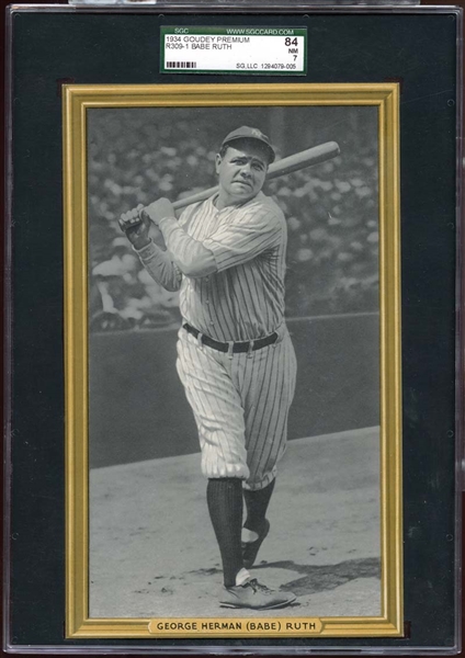 1934 Babe Ruth Goudey Premium - SGC 84 NM 7