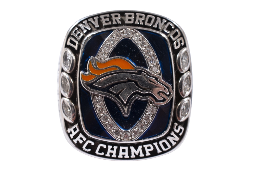 Andre Caldwells 2013 Denver Broncos AFC Champions 10K Gold Ring With Original Presentation Box