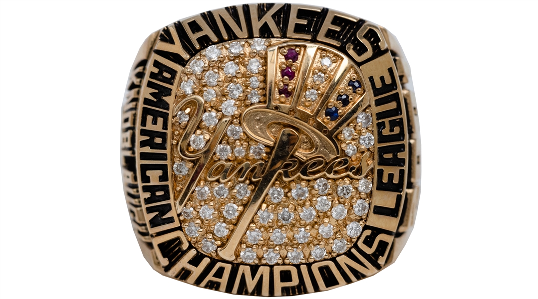 2001 NY Yankees AL Championship Ring With Original Presentation Box - Chuck Knoblauch