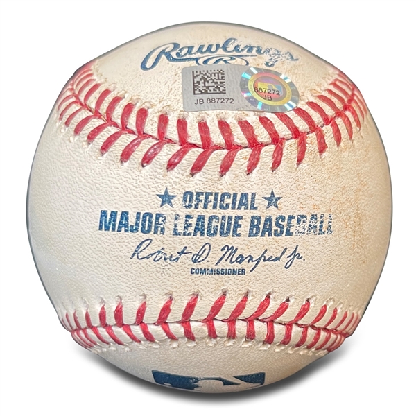 April 29, 2017 Albert Pujols Game Used Baseball Used To Tie Ted Williams On MLBs All-Time RBI List (1,839) - MLB Authentic
