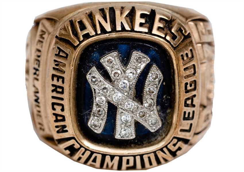 1976 New York Yankees American League Champions 10K Gold Ring Issued to Nederlander Brothers (Minority Ownership Group)