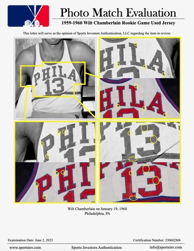 Historic 1959-60 Wilt Chamberlain Philadelphia Warriors Rookie Uniform  Photomatched – Auction Report