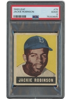 1948 Leaf #79 Jackie Robinson – PSA GD 2