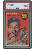 1954 Topps #201 Al Kaline Autographed Rookie – PSA Authentic, PSA/DNA 10 Auto.