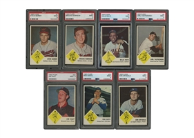 1963 Fleer Baseball Complete Set (67) Ranked #15 on PSA Set Registry – All But Two Cards PSA MINT 9 (None Below PSA NM-MT 8)