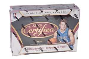 2018-19 Panini Certified Basketball Factory Sealed Hobby Box