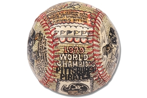1979 Pittsburgh Pirates "We Are Family" World Champions Hand-Painted (1-of-1) Baseball by Artist George Sosnak