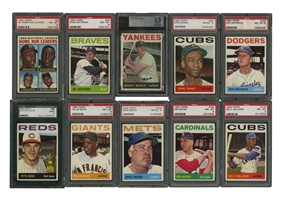 1964 Topps Baseball Complete Set of (587) Including 38 Graded Star Examples
